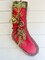 20.5" Christmas Grapevine Burlap/Glitter Stocking Decor -XK0110
